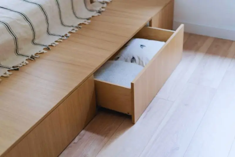 clear plastic rolling storage bin under bed