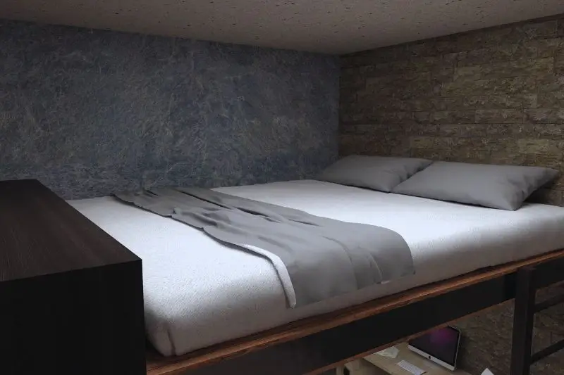 bed risers lifting frame with storage bins underneath