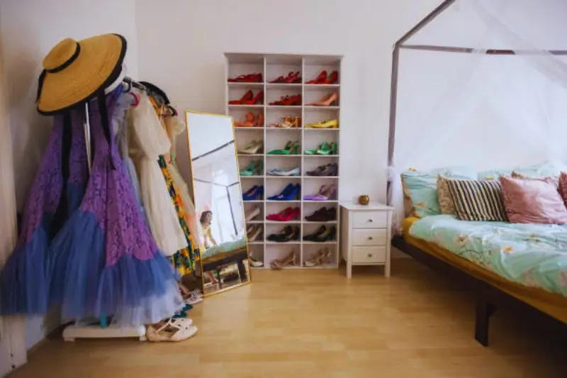 under bed shoe organizer with clear compartments